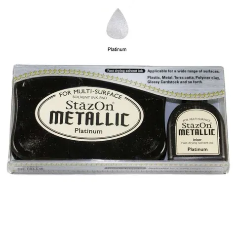 Tusz metaliczny StazOn Platynowy
