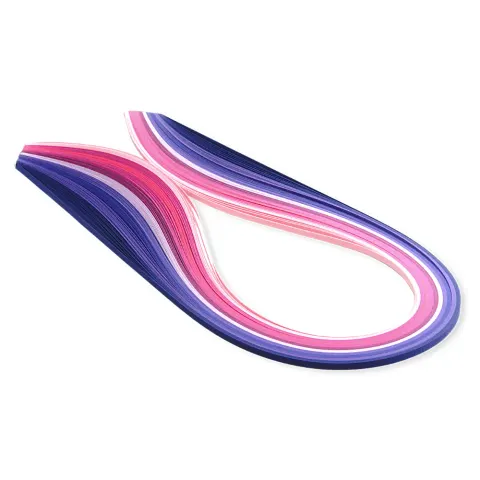 Papiery do quillingu Różowe, Purpurowe, Fioletowe 10mm 100 sztuk