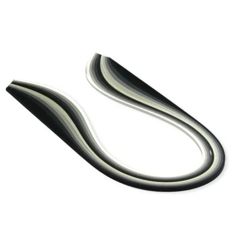 Papiery do quillingu Szare, Białe, Czarne 3mm/50cm