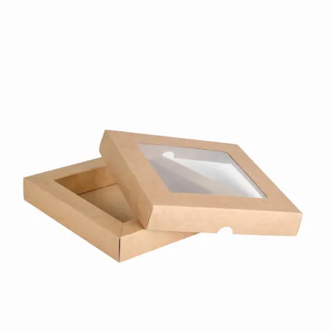Pudełko Kraft Shadow box z okienkiem Rzeczy z Papieru