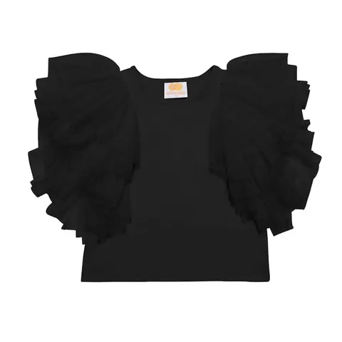 T-Shirt WINGS czarny KRÓTKI rękaw