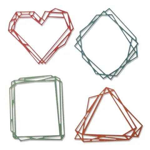 Zestaw wykrojników Sizzix Thinlits by Tim Holtz Geo Frames 4 sztuki