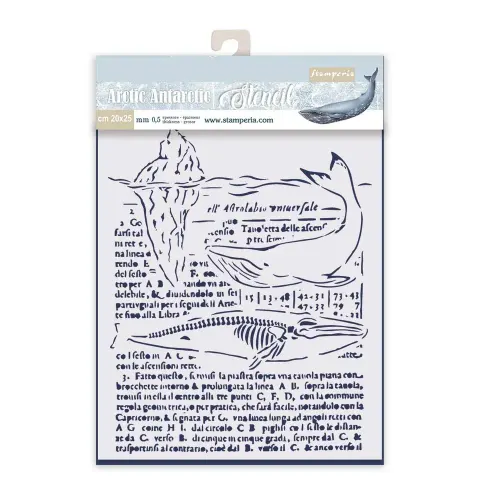 Szablon 3D Stamperia 20x25 cm Arctic Wieloryb