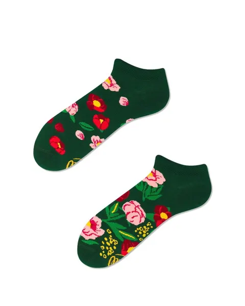 Skarpetki stopki FLOWER POWER GREEN LOW | Many Mornings