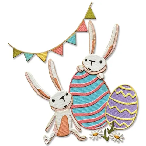 Zestaw wykrojników Sizzix Bunny Games by Tim Holtz 15 sztuk