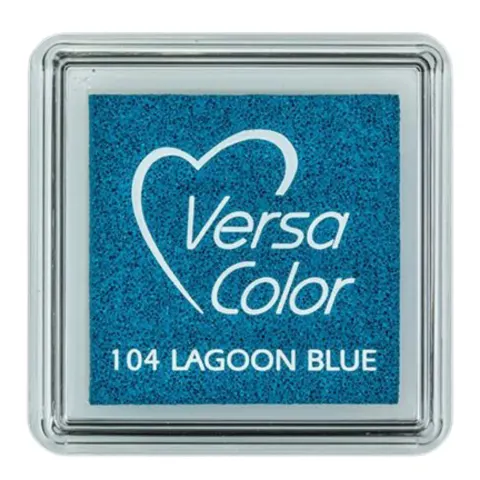 Tusz VersaColor pigmentowy Tsukineko Lagoon Blue – Lagunowy Niebieski poduszka do stempli mała