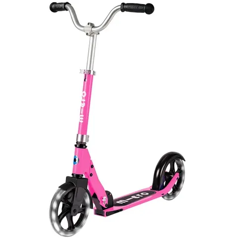 Micro Cruiser LED Pink Hulajnoga z dużymi świecącymi kołami dla dzieci od 5 do 12 lat | Micro SA0198