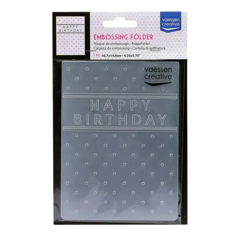 Folder do embossingu Happy Birthday - 10,7x14,6 cm Vaessen Creative