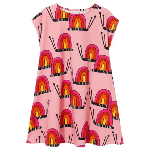 Sukienka CASUAL DRESS pink snails