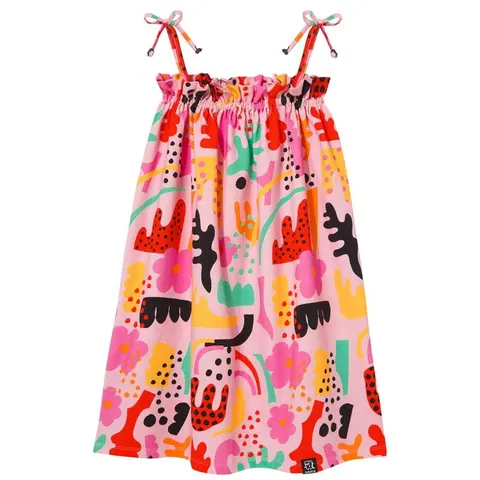 Sukienka STRIPE DRESS pink abstract