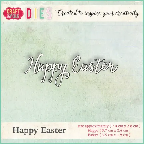 Wykrojnik napis Happy Easter