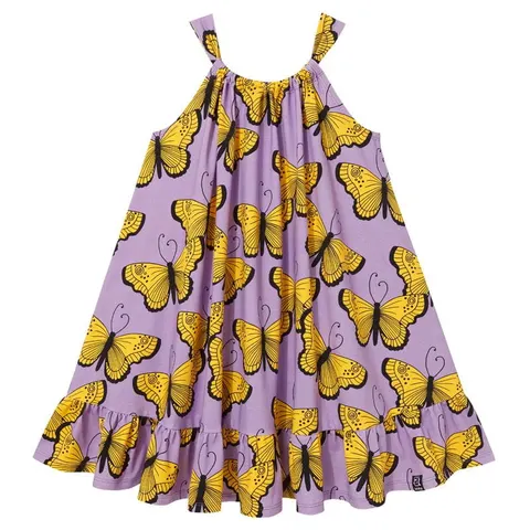 Sukienka BOW DRESS purple butterflies