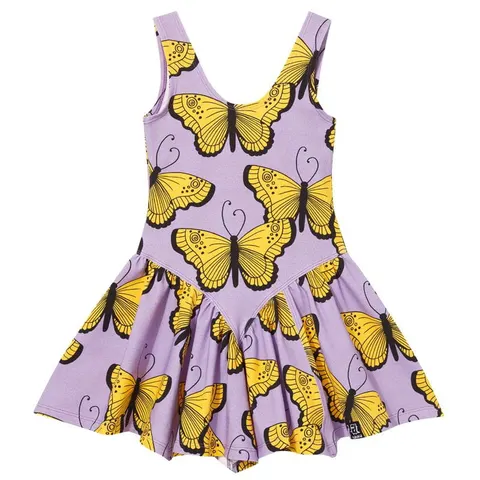 Sukienka BALERINA DRESS purple butterflies