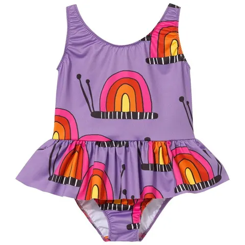 Strój kąpielowy UV 1-częściowy ONESIE SWIMSUIT purple snails