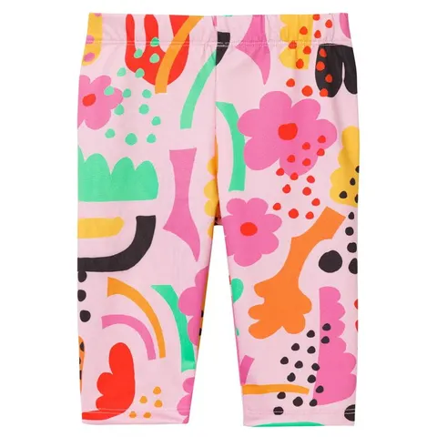 Spodenki kąpielowe UV LEGGINGS SWIMWEAR pink abstract