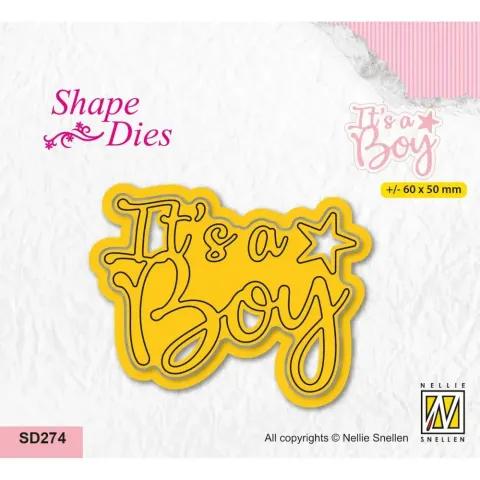 It's a Boy Napis Wykrojniki Nellie Snellen 2 sztuki