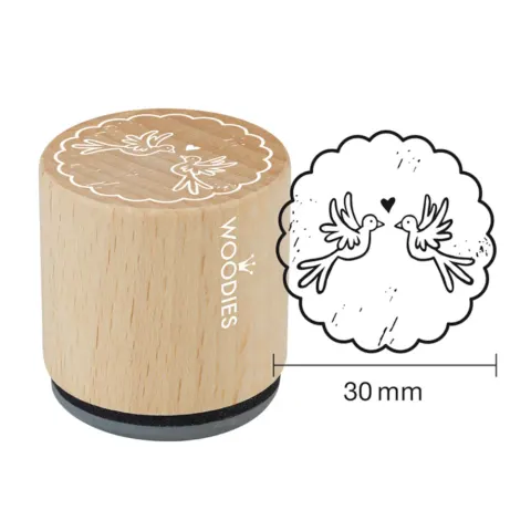 Gołębie Stempel drewniany Woodies 3 cm