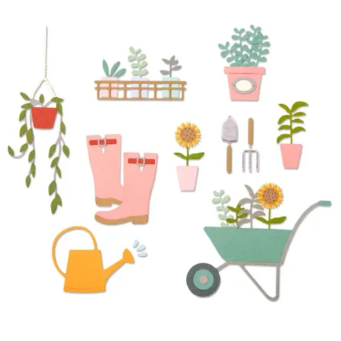 Wykrojniki Sizzix Thinlits Garden Shed 23 sztuki