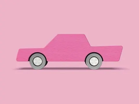 WayToPlay 3 lata+ Samochodzik drewniany WTP - Pink