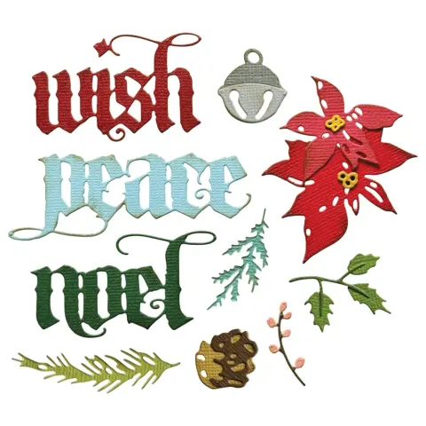 Wykrojniki Thinlits Vault Holiday Classic by Tim Holtz Klasyka Świąteczna 12 sztuk Sizzix