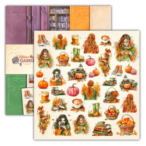 Autumn Games Okładka z Grafikami Papier do Scrapbookingu UHK Gallery 30x30 cm