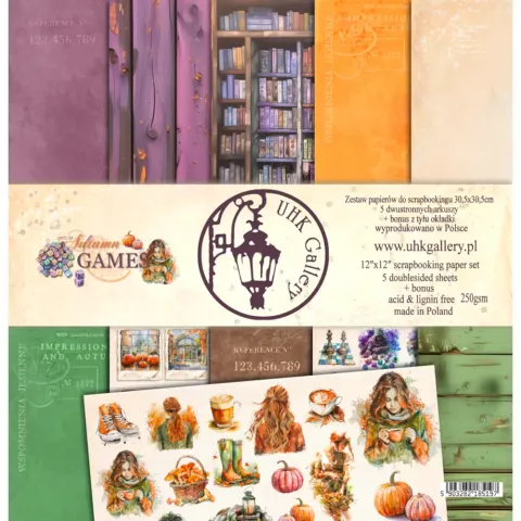 Autumn Games Zestaw Papierów do Scrapbookingu UHK Gallery 30x30 cm
