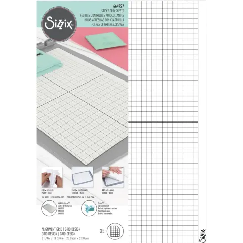 Arkusze Klejące z Siatką do Stencil & Stamp Tool 5 sztuk Sizzix