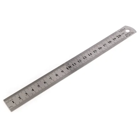 Linijka metalowa podziałka cm/cal 20 cm