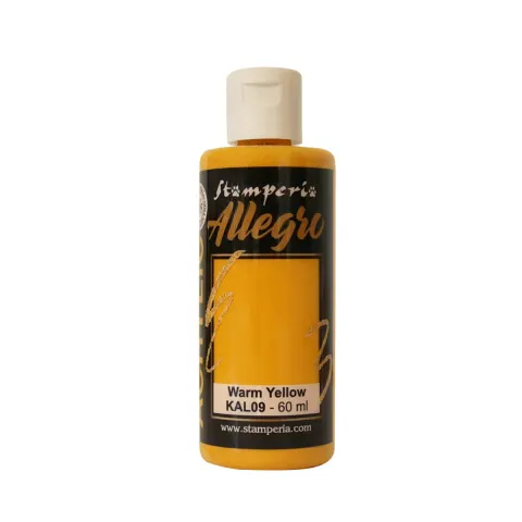 Farba Akrylowa Allegro Żółty Ciepły Stamperia 60 ml