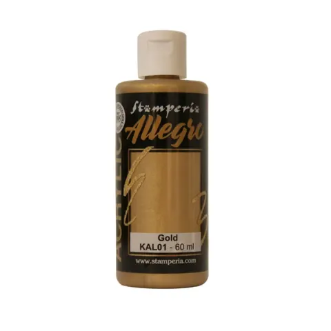 Farba Akrylowa Allegro Złoty Stamperia 60 ml