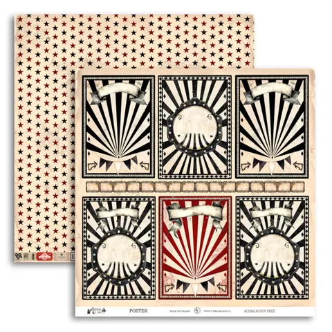 Papiery scrapbookingowe Show Time Poster - UHK Gallery - 30x30 cm