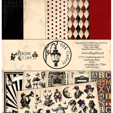 Zestaw papierów Show Time - UHK Gallery - 30x30 cm