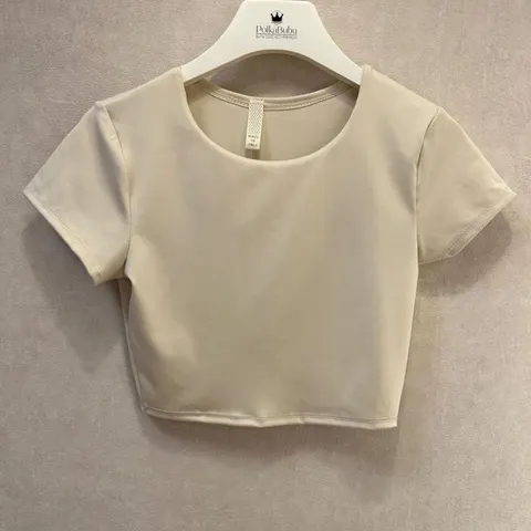 Crop Top ITALY beżowy