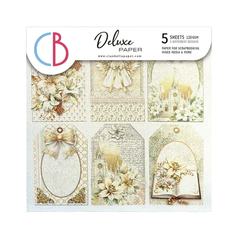 Zestaw Deluxe Blessing day Paper Pearl 15x15 cm 5 arkuszy - Ciao Bella
