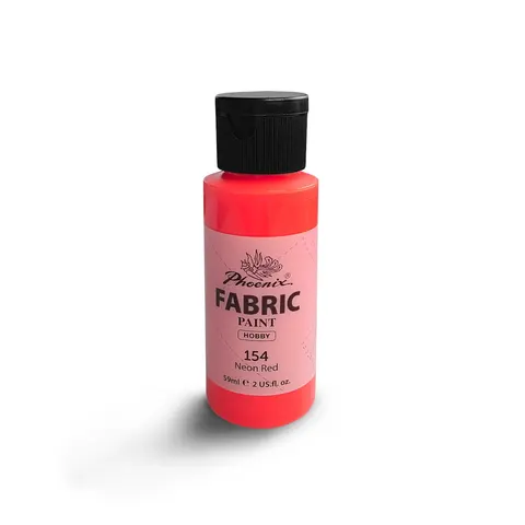 Farba do Ubrań Phoenix - Neonowy Czerwony (Neon Red) 59ml