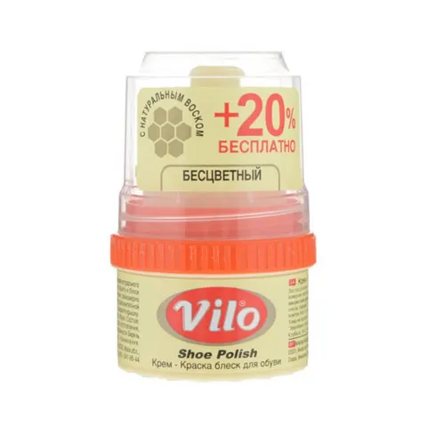 VILO Pasta do butów z gąbką BEZBARWNA, 60 ml