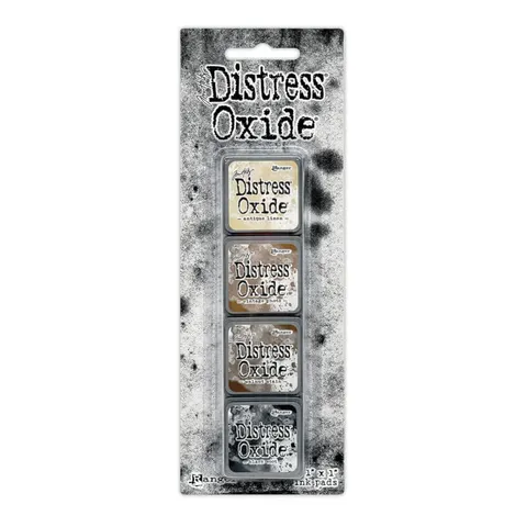 Zestaw tuszów Ranger Distress Mini Oxide Ink Kit 6 Tim Holtz 4 tusze