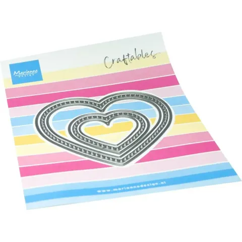 Wykrojniki Creatables Ażurowe Serca Marianne Design 6 sztuki