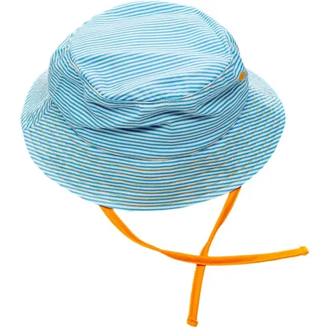 Kapelusz bawełniany UV UPF50+ z wiązaniem Bucket Hat TRUE BLUE | Ducksday
