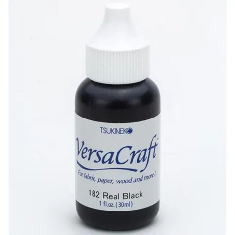 Reinker do tuszu do tkanin VersaCraft Real Black 30 ml – Tsukineko