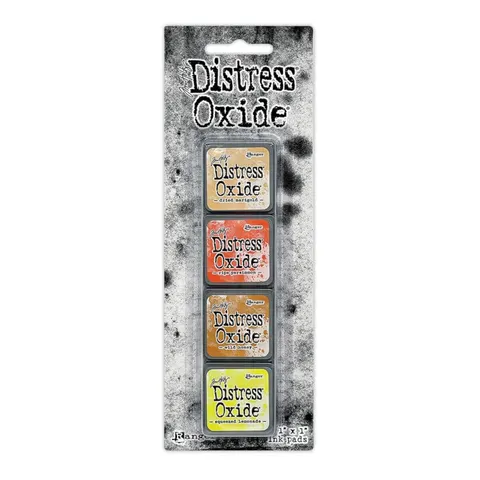 Zestaw tuszów Ranger Distress Mini Oxide Ink Kit 8 Tim Holtz 4 tusze