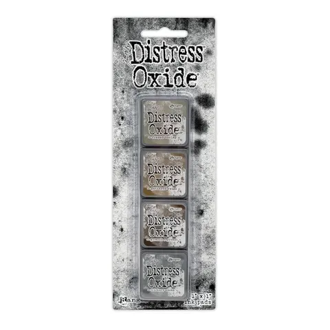 Zestaw tuszów Ranger Distress Mini Oxide Ink Kit 12 Tim Holtz 4 tusze