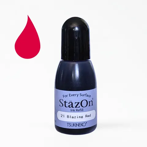 Tusz uzupełniający Tsukineko StazOn Blazing Red 15 ml