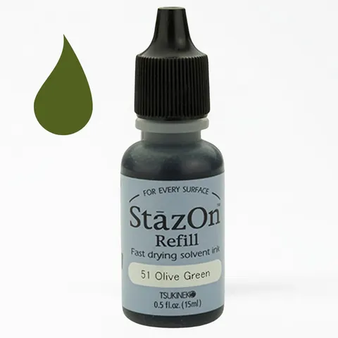 Tusz uzupełniający Tsukineko StazOn Olive Green 15 ml