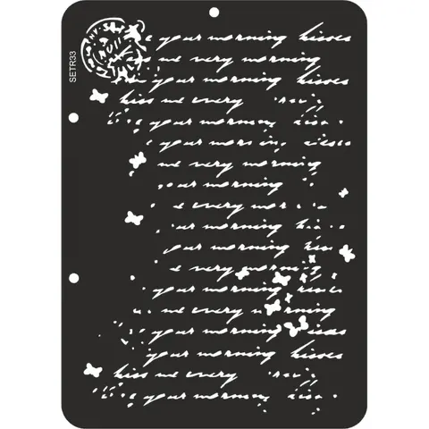 Szablon plastikowy ScrapEgo pismo miłosne i motyle 15 x 21 cm SETR33