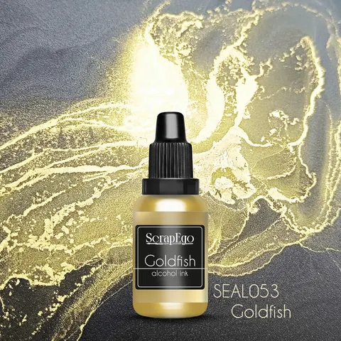 Tusz alkoholowy metaliczny Goldfish ScrapEgo 15 ml
