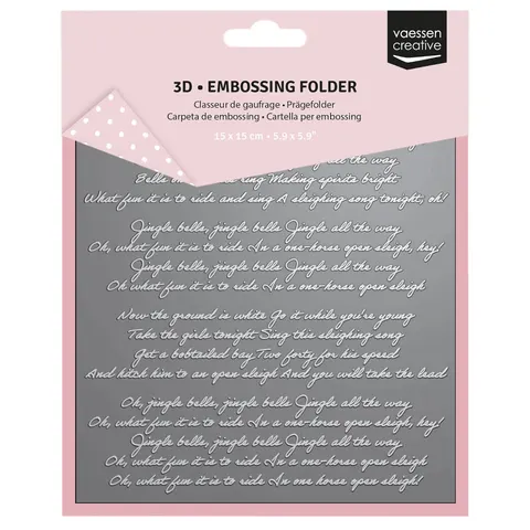 Folder do embossingu 3D Vaessen Creative Jingle Bells 15x15 cm