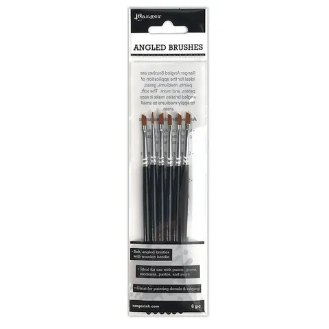 Pędzle skośne Ranger Angled Brushes 6 sztuk