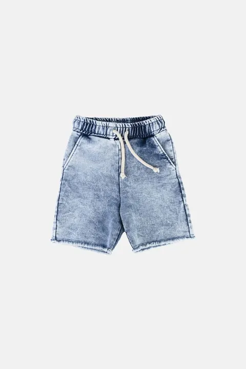 Szorty LIGHT BLUE COMFORT FIT RAW SHORTS