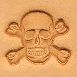 Stempel 30 x 25 mm, Czaszka piracka